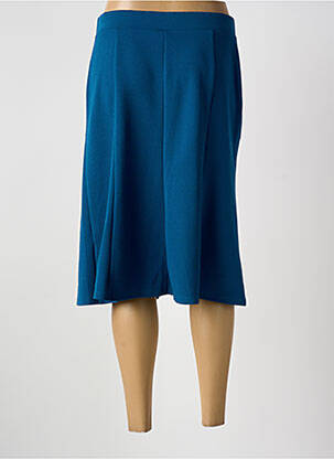 Jupe mi-longue stretch bleu GUY DUBOUIS femme