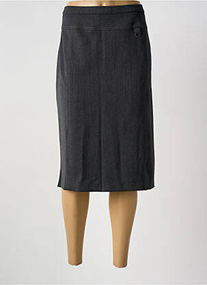 Jupe mi-longue stretch gris GUY DUBOUIS femme