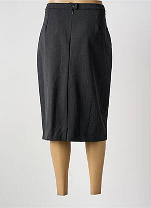 Jupe mi-longue stretch gris GUY DUBOUIS femme