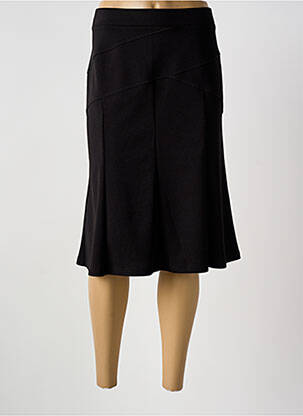 Jupe mi-longue coupe droite noir GUY DUBOUIS femme