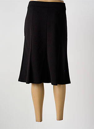 Jupe mi-longue coupe droite noir GUY DUBOUIS femme
