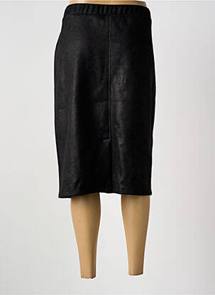Jupe mi-longue stretch noir GUY DUBOUIS femme