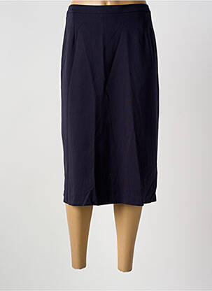 Jupe mi-longue stretch bleu GUY DUBOUIS femme