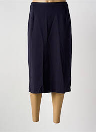 Jupe mi-longue coupe droite bleu GUY DUBOUIS femme