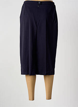 Jupe mi-longue stretch bleu GUY DUBOUIS femme