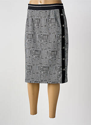 Jupe mi-longue noir GUY DUBOUIS femme