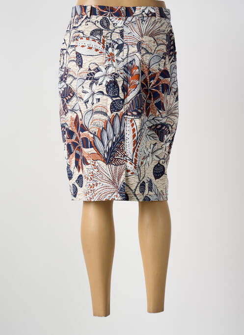 Jupe mi-longue stretch bleu MERI & ESCA femme