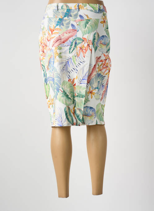 Jupe mi-longue stretch blanc GUY DUBOUIS femme