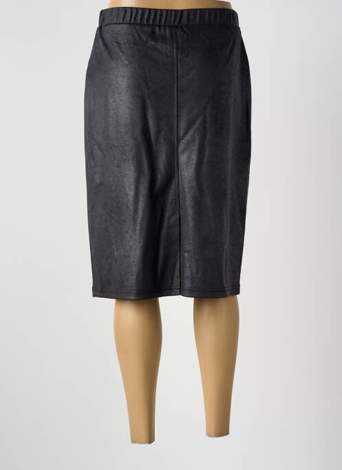Jupe mi-longue coupe droite noir GUY DUBOUIS femme
