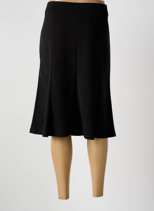 Jupe mi-longue stretch noir GUY DUBOUIS femme