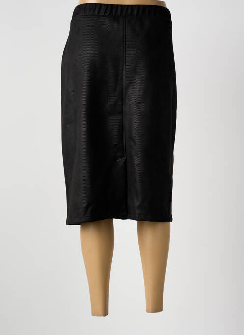 Jupe mi-longue coupe droite noir GUY DUBOUIS femme
