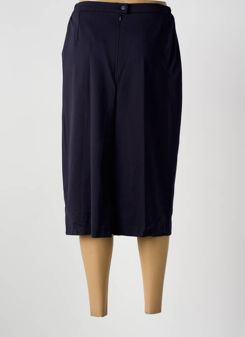Jupe mi-longue coupe droite bleu GUY DUBOUIS femme