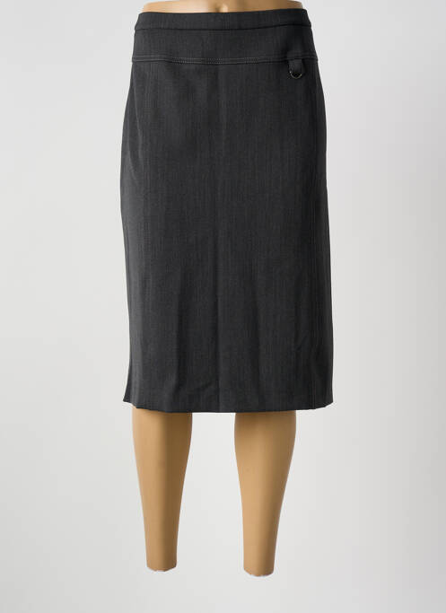 Jupe mi-longue gris GUY DUBOUIS femme
