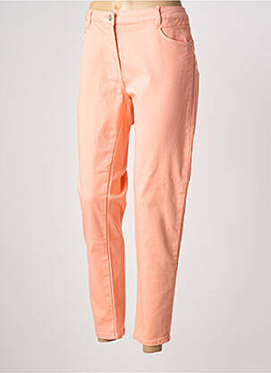 Pantalon slim tissage popeline taille normale orange C'EST BEAU LA VIE femme