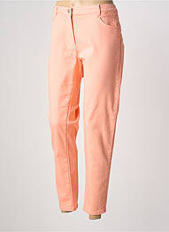 Pantalon slim tissage popeline taille normale orange C'EST BEAU LA VIE femme