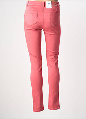 Pantalon slim tissage popeline taille normale rose C'EST BEAU LA VIE femme
