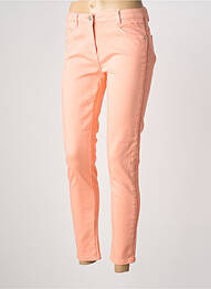 Pantalon slim tissage popeline taille normale orange C'EST BEAU LA VIE femme