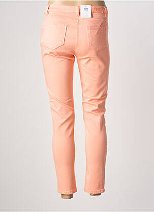 Pantalon slim tissage popeline taille normale orange C'EST BEAU LA VIE femme