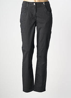 Pantalon slim tissage popeline taille normale noir CECIL femme