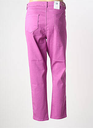 Pantalon slim tissage popeline taille normale violet C'EST BEAU LA VIE femme