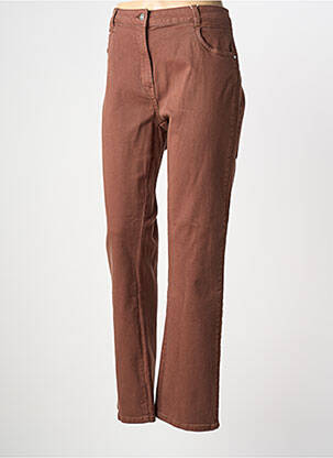 Jeans coupe droite marron C'EST BEAU LA VIE femme