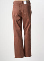 Jeans coupe droite marron C'EST BEAU LA VIE femme seconde vue