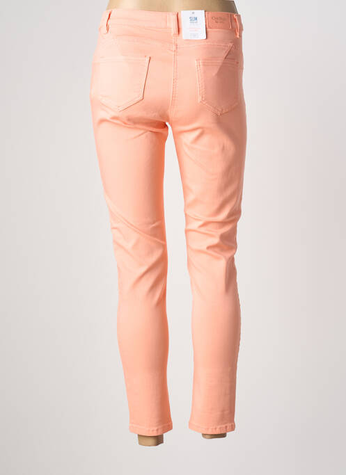 Pantalon slim tissage popeline taille normale orange C'EST BEAU LA VIE femme