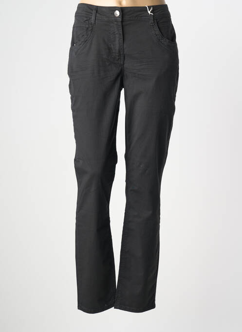 Pantalon slim tissage popeline taille normale noir CECIL femme