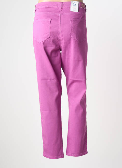 Pantalon slim tissage popeline taille normale violet C'EST BEAU LA VIE femme