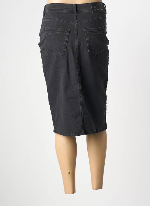 Jupe mi-longue stretch noir STREET ONE femme