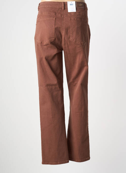Jeans coupe droite marron C'EST BEAU LA VIE femme