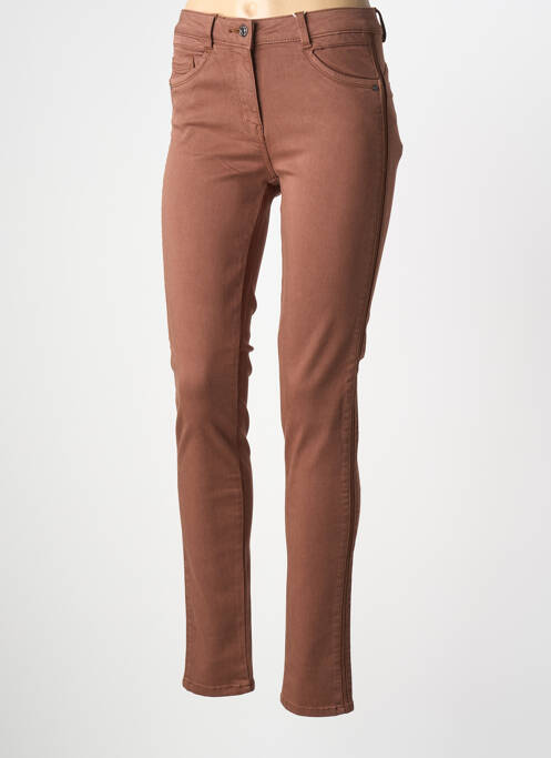 Pantalon slim marron C'EST BEAU LA VIE femme