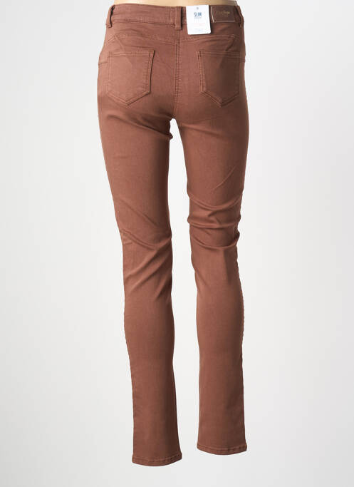 Pantalon slim marron C'EST BEAU LA VIE femme