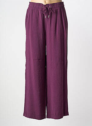 Pantalon large tissage popeline taille normale violet STREET ONE femme