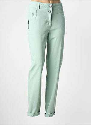 Jeans coupe slim stretch taille normale vert CECIL femme
