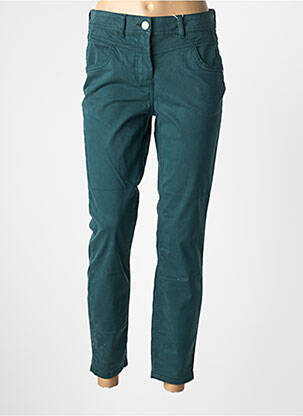 Pantalon 7/8 fermeture zippée sous rabat boutonné taille normale vert CECIL femme