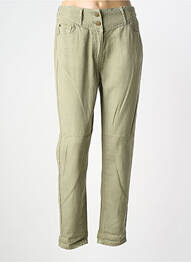 Jeans coupe slim stretch taille haute vert C'EST BEAU LA VIE femme