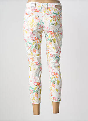Pantalon 7/8 tissage popeline taille normale blanc ANNA MONTANA femme