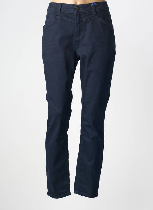 Pantalon slim tissage popeline taille normale bleu STREET ONE femme