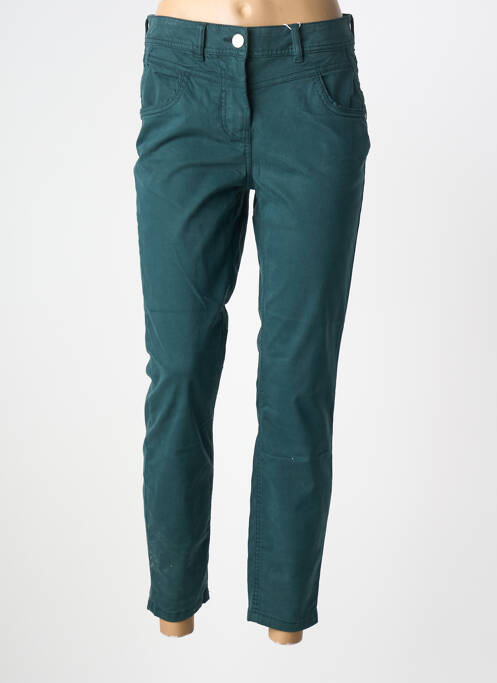 Pantalon 7/8 fermeture zippée sous rabat boutonné taille normale vert CECIL femme
