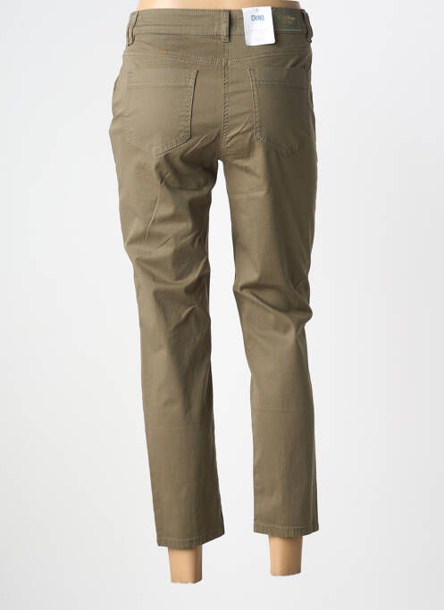 Pantalon 7/8 tissage popeline taille normale vert C'EST BEAU LA VIE femme