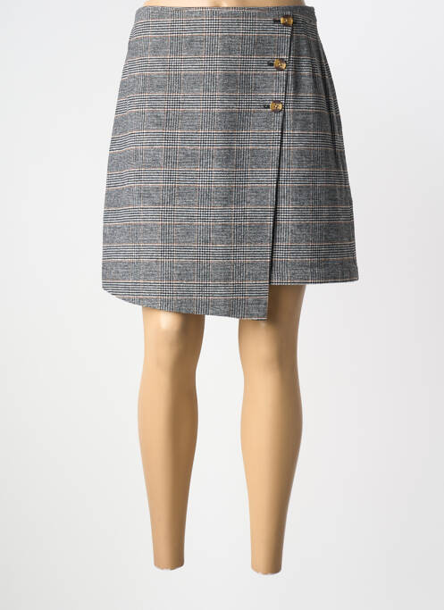 Jupe courte taille haute gris C'EST BEAU LA VIE femme