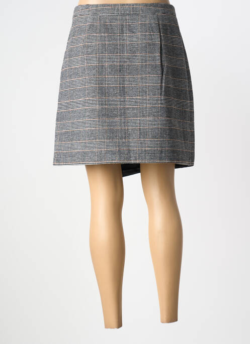 Jupe courte taille haute gris C'EST BEAU LA VIE femme