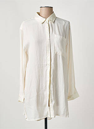 Chemisier coupe droite manches longues blanc BROADWAY femme