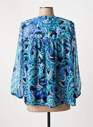 Chemisier tissage crêpe manches longues bleu STREET ONE femme
