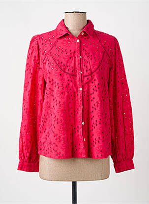 Chemisier coupe droite manches longues rose C'EST BEAU LA VIE femme