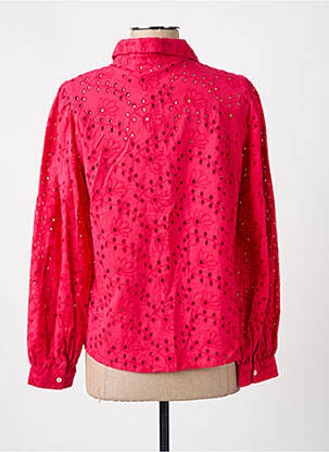 Chemisier coupe droite manches longues rose C'EST BEAU LA VIE femme