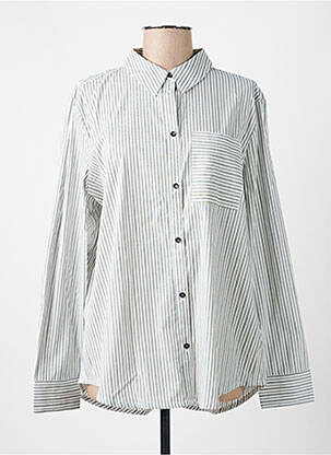 Chemisier coupe droite manches longues blanc CECIL femme