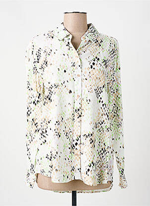 Chemisier imprimé fantaisie manches longues blanc BROADWAY femme