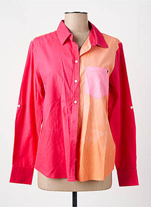 Chemisier coupe droite manches longues rose C'EST BEAU LA VIE femme